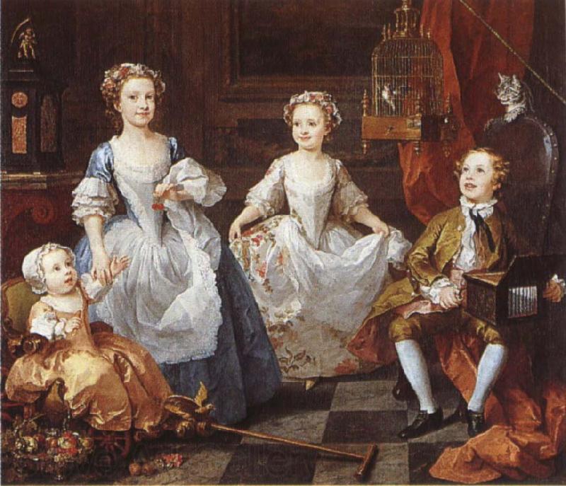 William Hogarth Famijen Graham's children Spain oil painting art
